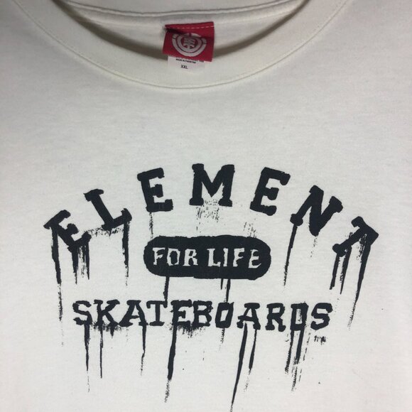 Element Skateboards Graffiti Men's White and Black Graphic Tee Shirt Size XXL - Picture 2 of 3